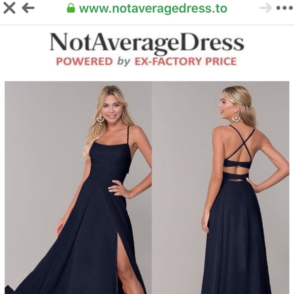 Navy Blue Prom Dress - Picture 3 of 3